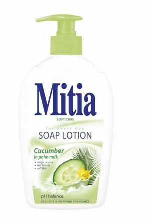 Mitia 500ml tek.mýdlo Cucumber | Toaletní mycí prostředky - Tekutá mýdla - S dávkovačem